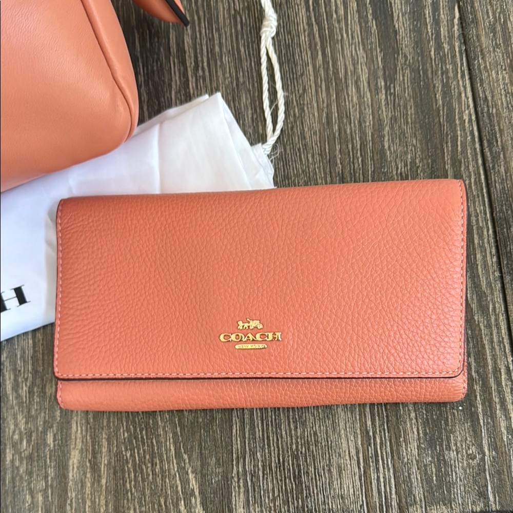 Coach Women's Pillow Tabby Shoulder Bag and Slim Trifold Wallet-Light Coral - Picture 5 of 16